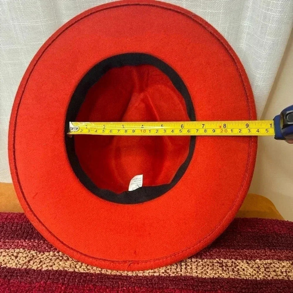 Orange Panama style Hat - Picture 5 of 5